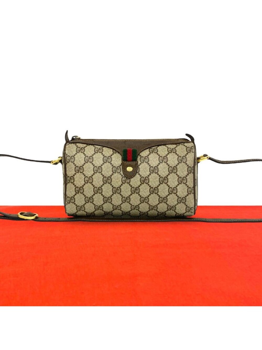 Gucci Vintage Sherry Line GG Logo Pattern Leather Mini Shoulder Bag Pochette